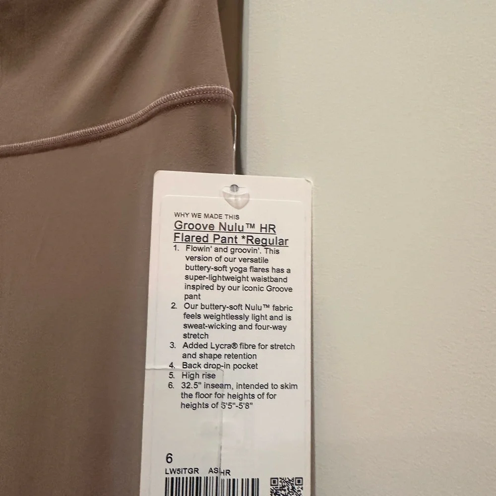 Lululemon Groove Nulu High-Rised Flare Pant Ashen Rose - Picture 5 of 7